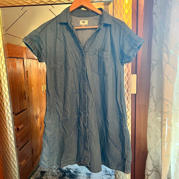 Denim blue button-up dress - Picture 3 of 5
